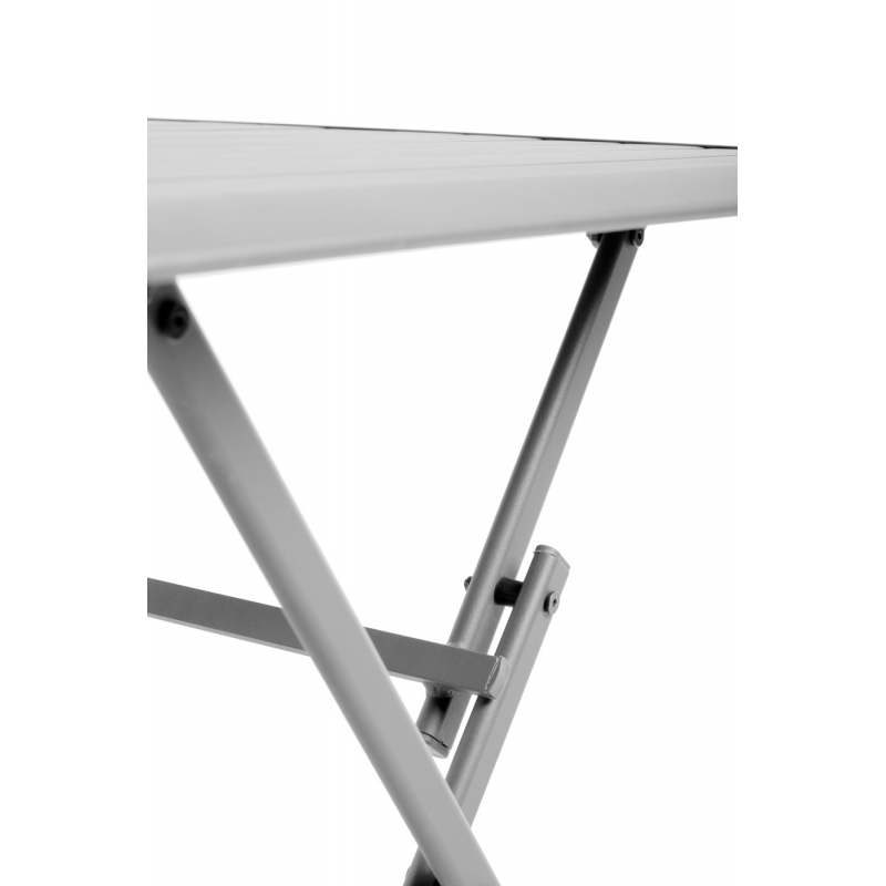 Table Pliante Carrée Gris Clair 70x70cm - Aluminium